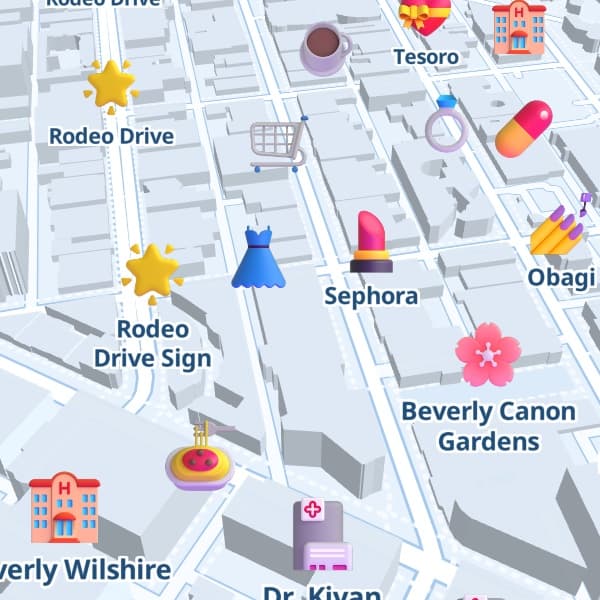 The Baby Blue map theme in GirlyMaps