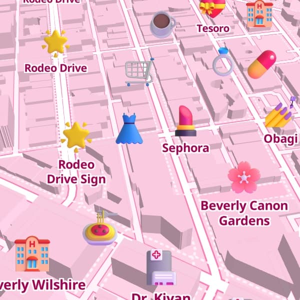 The Dollhouse map theme in GirlyMaps